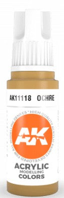AK Interactive 11118 Ocher Standard Acrylic Paint - 17 ml Bottle