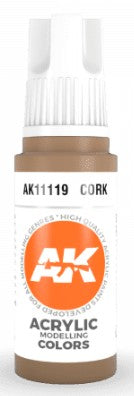 AK Interactive 11119 Cork Standard Acrylic Paint - 17 ml Bottle