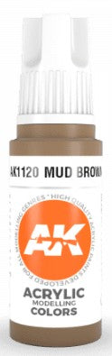 AK Interactive 11120 Mud Brown Standard Acrylic Paint 17ml Bottle