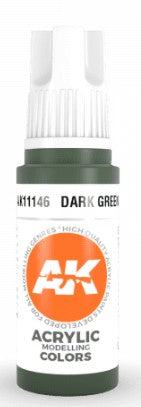 AK Interactive 11146 Dark Green Standard Acrylic Paint - 17 ml Bottle