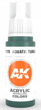 AK Interactive 11170 Aquatic Turquoise Standard Acrylic Paint - 17 ml Bottle