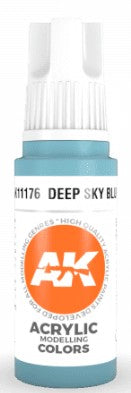 AK Interactive 11176 Deep Sky Blue Standard Acrylic Paint - 17 ml Bottle