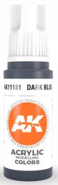 AK Interactive 11181 Dark Blue Standard Acrylic Paint - 17 ml Bottle