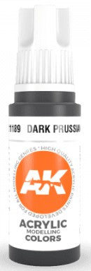 AK Interactive 11189 Dark Prussian Blue Standard Acrylic Paint - 17 ml Bottle