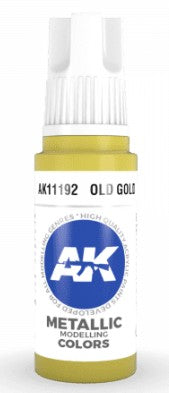 AK Interactive 11192 Old Gold Metallic Acrylic Paint - 17 ml Bottle