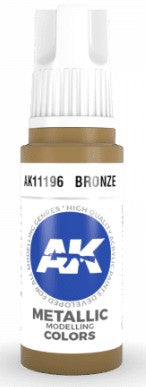 AK Interactive 11196 Bronze Metallic Acrylic Paint 17ml Bottle