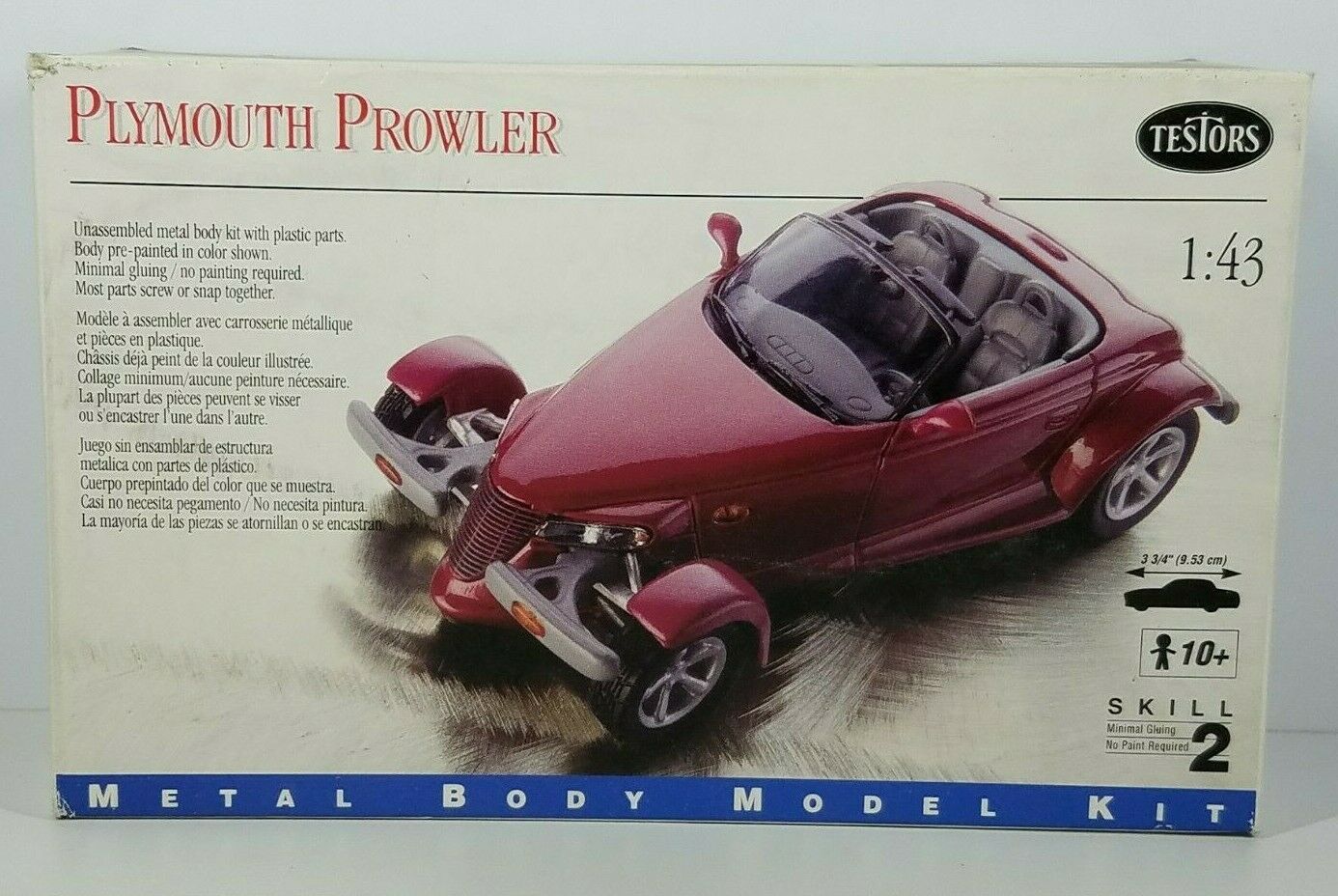 Testors 136 1:43 Scale Plymouth Prowler Car Metal Body Model Kit