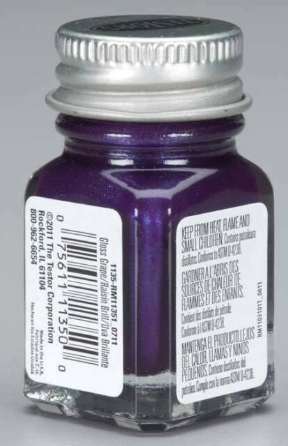 Testors 1135TT Grape Gloss Enamel Paint - 1/4 oz. Bottle