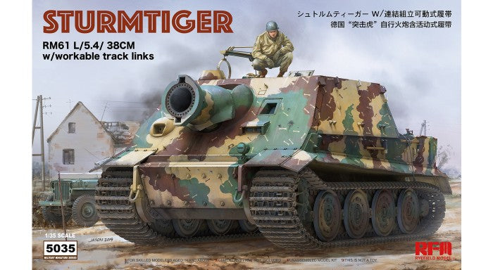 Rye Field Models 5035 1:35 Sturmtiger RM61 L/5.4/38cm Military Tank Model Kit