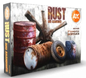 AK Interactive 11605 Rust & Abandoned Acrylic Paint Set 17ml Bottles (Set of 6)