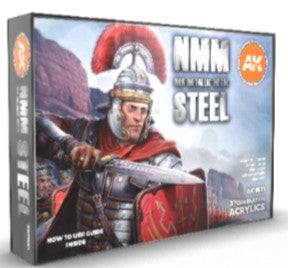 AK Interactive 11601 Non-Metallic Metal Steel Acrylic Paint Set (Set of 6)