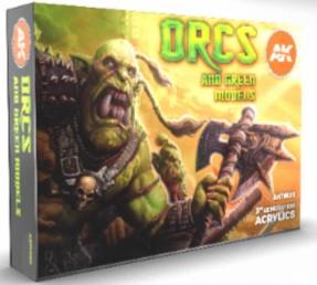 AK Interactive 11600 Orcs & Green Models Acrylic Paint Set (Set of 6)