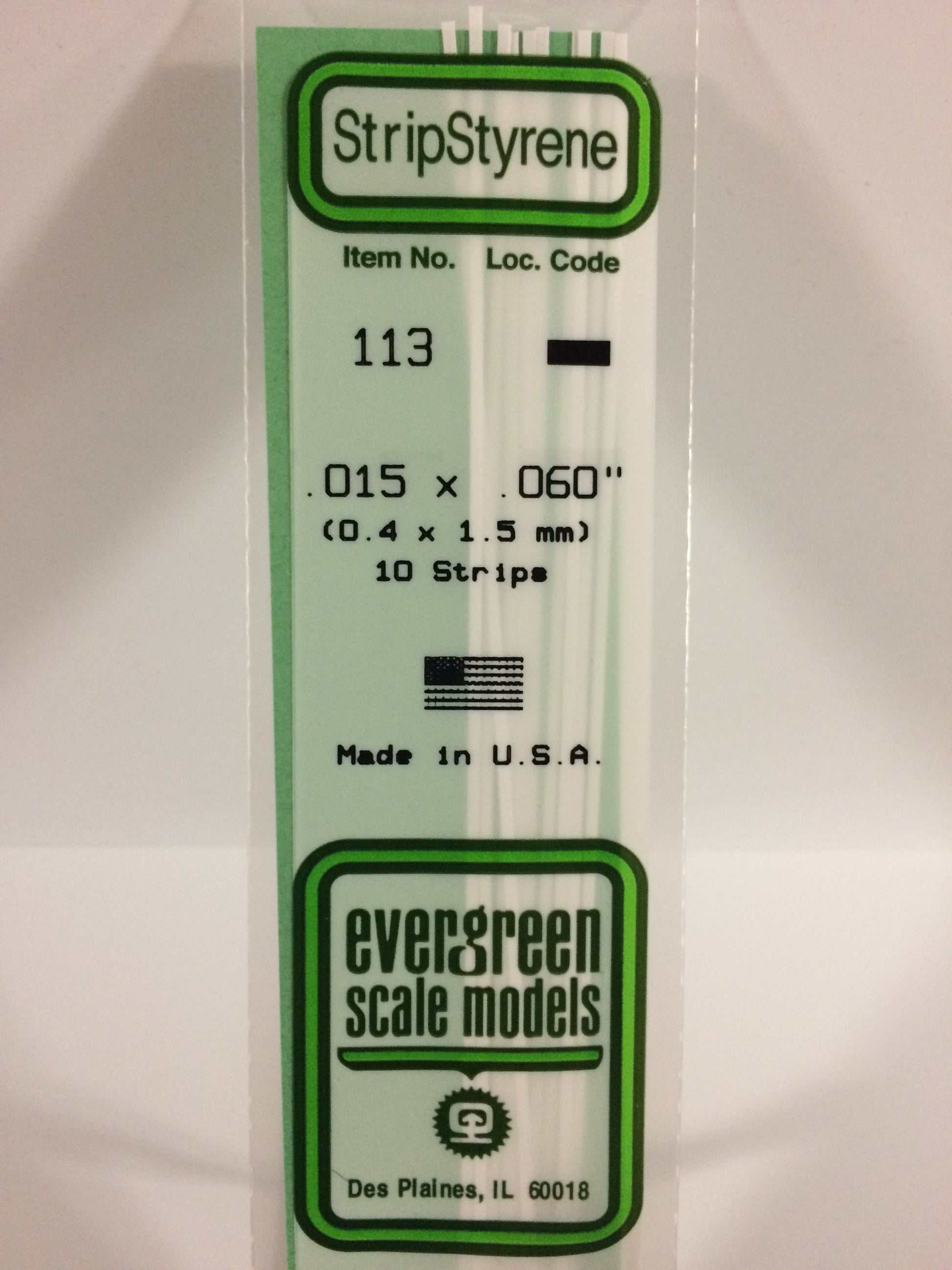 Evergreen Scale Models 113 .015