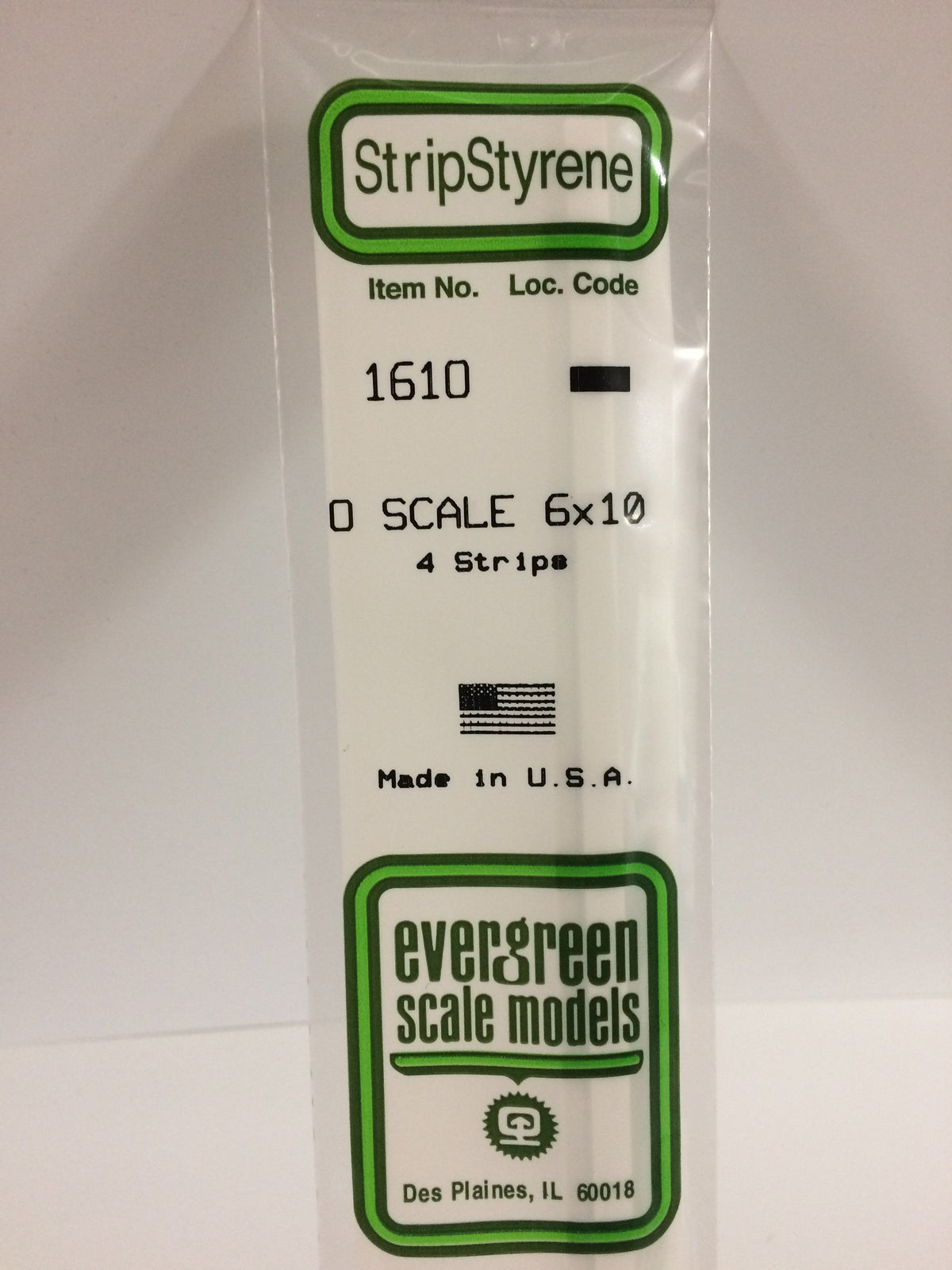 Evergreen Scale Models 1610 O .125