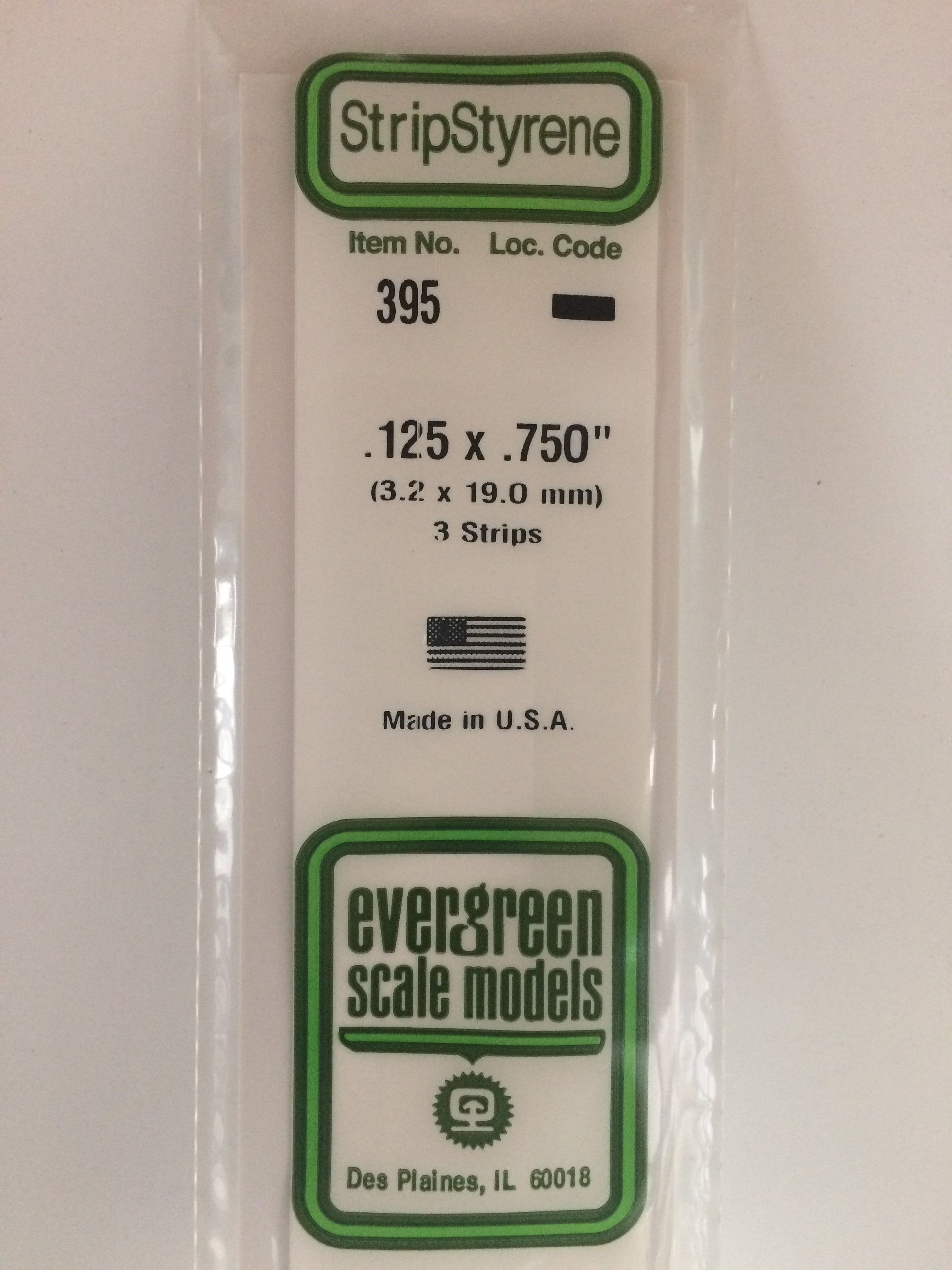 Evergreen Scale Models 395 .125