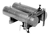 Plastruct 3014 O 7” x 9” x 5-3/4” Twin Horizontal Bulk Storage Oil Tanks Kit