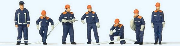 Preiser 10719 HO Youth Fire Brigade Figures (Set of 7)