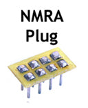 Train Control Systems 1254 8-Pin NMRA Plug PCB Circuit Board