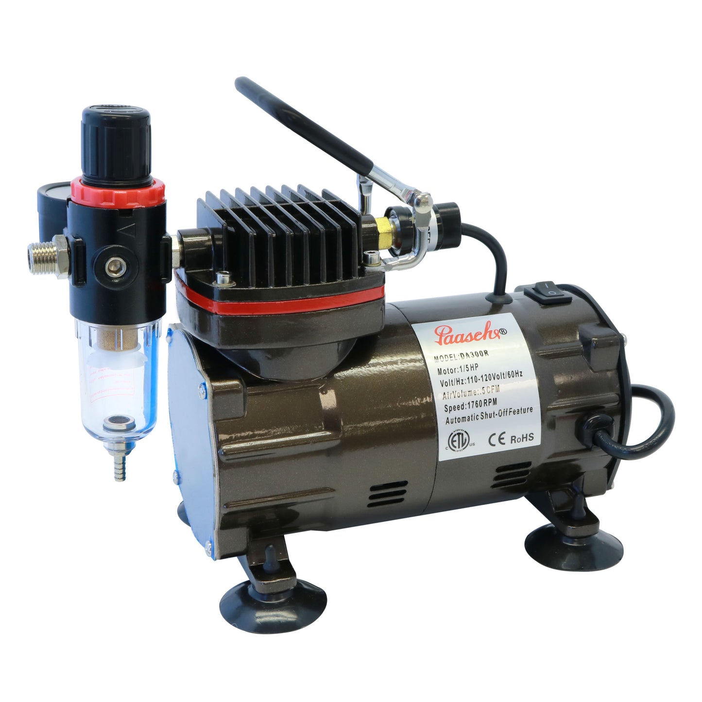 Paasche DA300R 1/5 HP Oilless Compressor w/Regulator & Auto