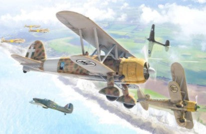 Italeri 1437 1:72 Battle of Britain Fiat CR.42 Falco Aircaft Military Plane Kit