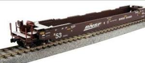 Kato 30-9054 HO Burlington Northern Santa Fe Gunderson Maxi-IV Well Car #253411