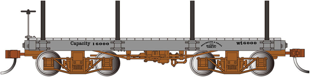 Bachmann 26513 On30 Data Only Gray 18' Flat Car (Set of 2)