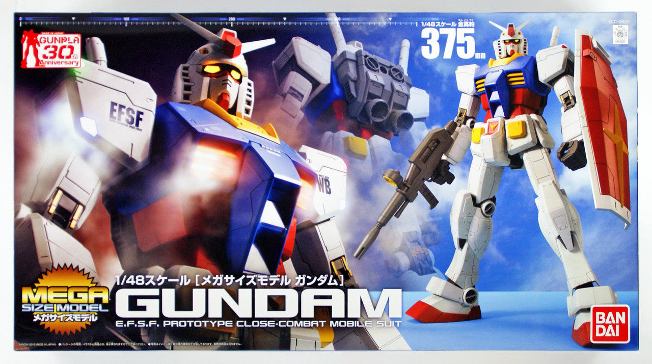 Bandai 2087016 1:48 RX-78-2 Mega Size Model Gundam Plastic Model Kit