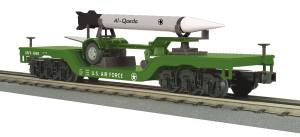 MTH 30-76810 O Gauge U.S. Air Force Dept. Center Flatcar #450000 with Rocket
