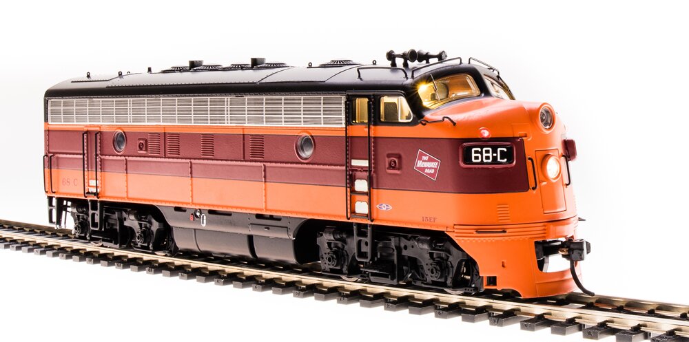 Broadway Limited 4845 HO Milwaukee F7 A/B Diesel Locomotive Sound/DCC #68A/68B