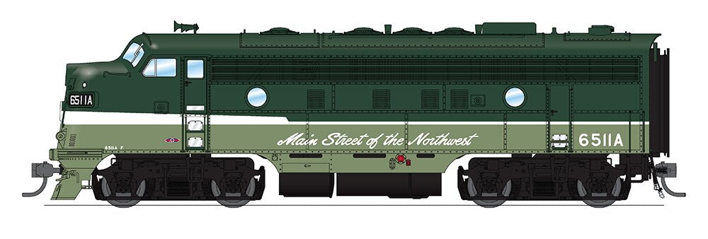 Broadway Limited 4858 HO Northern Pacific F7A Diesel Locomotive Sound/DCC #6511A
