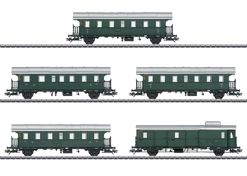 Marklin 43141 HO German Federal Railroad Passenger Car Set (Set of 5) NIB
