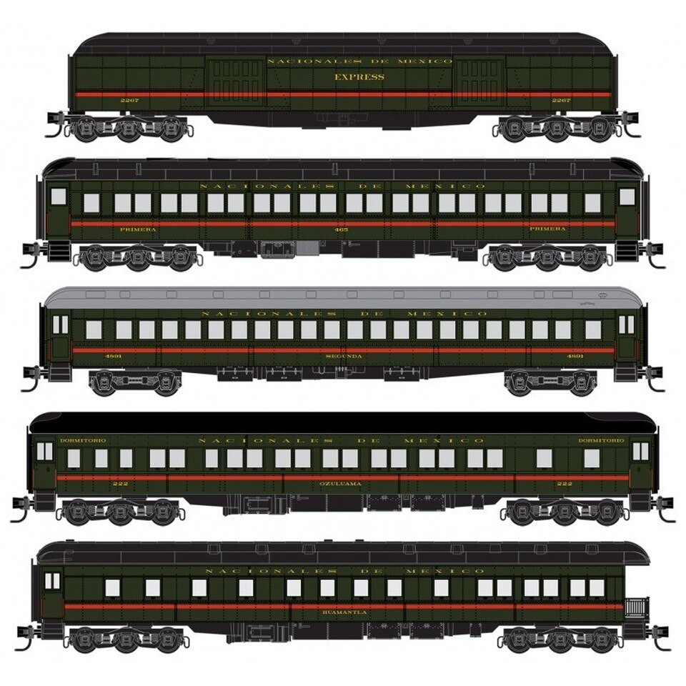 Micro-Trains 99301990 N NdeM Pullman Heavyweight Passenger (Set of 5)