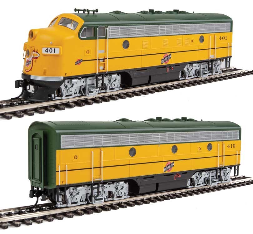 Walthers 910-19947 HO Chicago & North Western F7 A-B Diesel Loco #401, #410