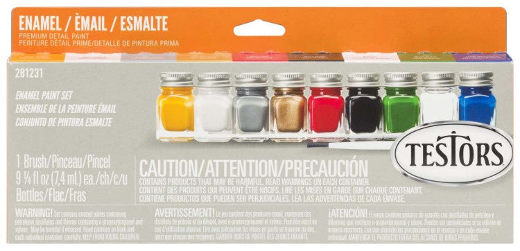 Testors 281231 Promotional Enamel Paint Set (Set of 9)