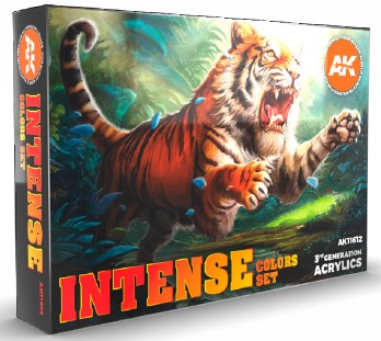 AK Interactive 11612 Intense Acrylic Paint Set - 17ml Bottles (Set of 6)