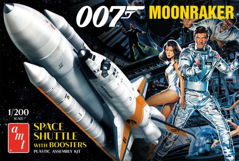 AMT 1208 1:200 007 Moonraker Space Shuttle with Boosters Plastic Model Kit
