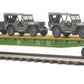 MTH 20-95425 O U.S. Army Flatcar w/(3) Military Transport Vehicles #609460 LN/Box