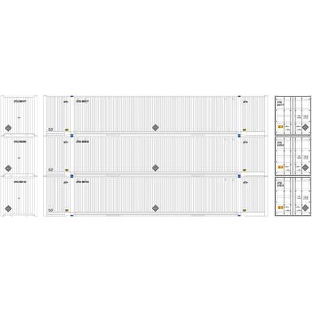 Athearn 17929 HO UPS 53' Jindo RTR Container (Set of 3)