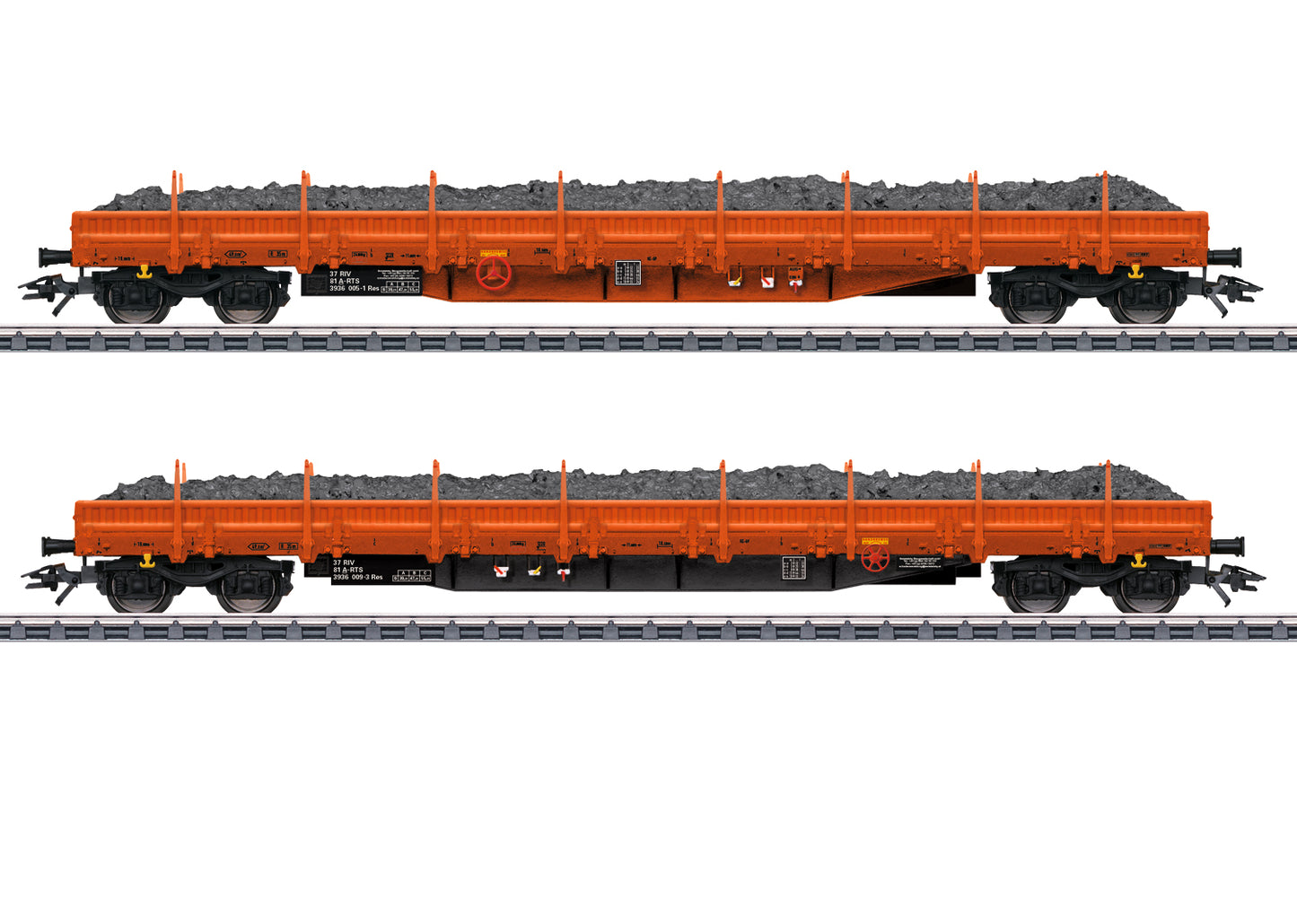 Marklin 47099 HO Ballast Transport Low Side Car Set (Set of 2) LN/Box