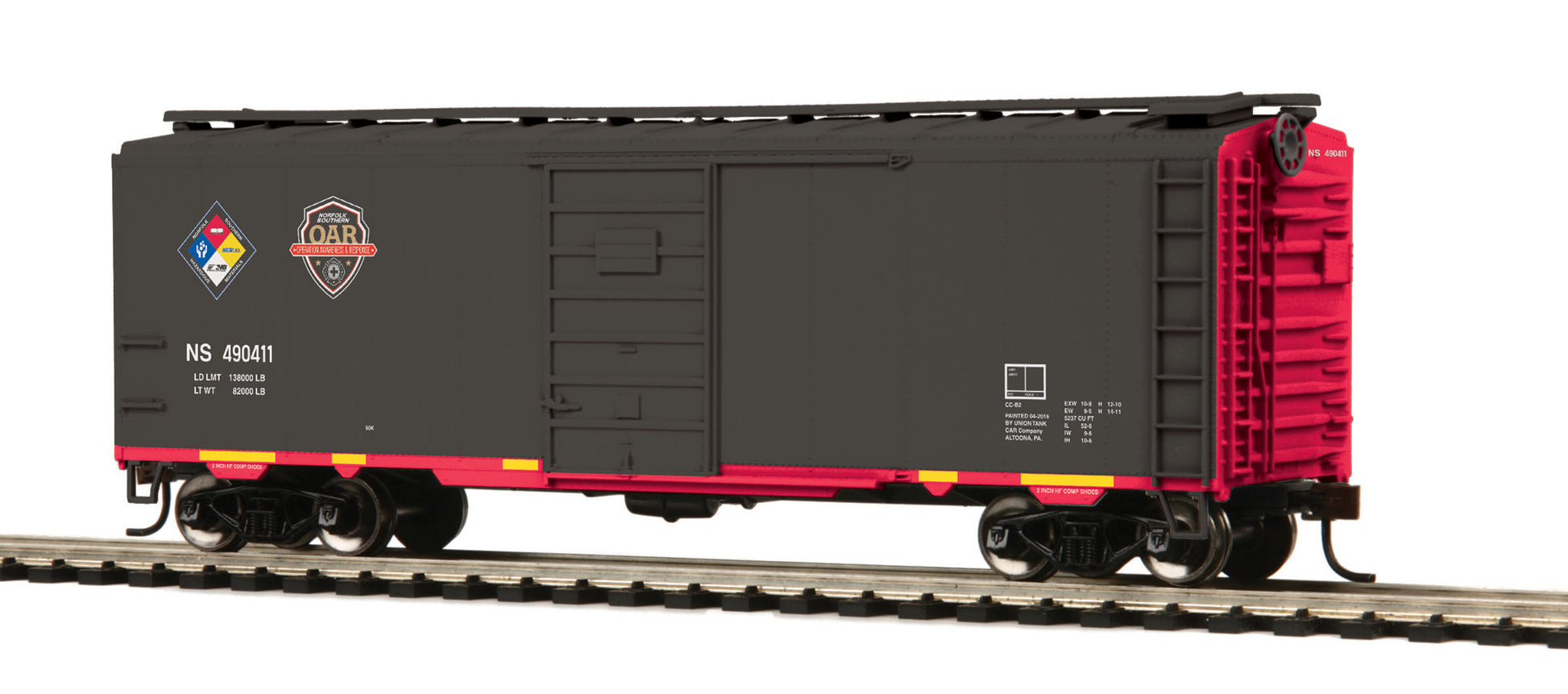 MTH 85-74152 HO Norfolk & Southern PS-1 40' Boxcar #490411
