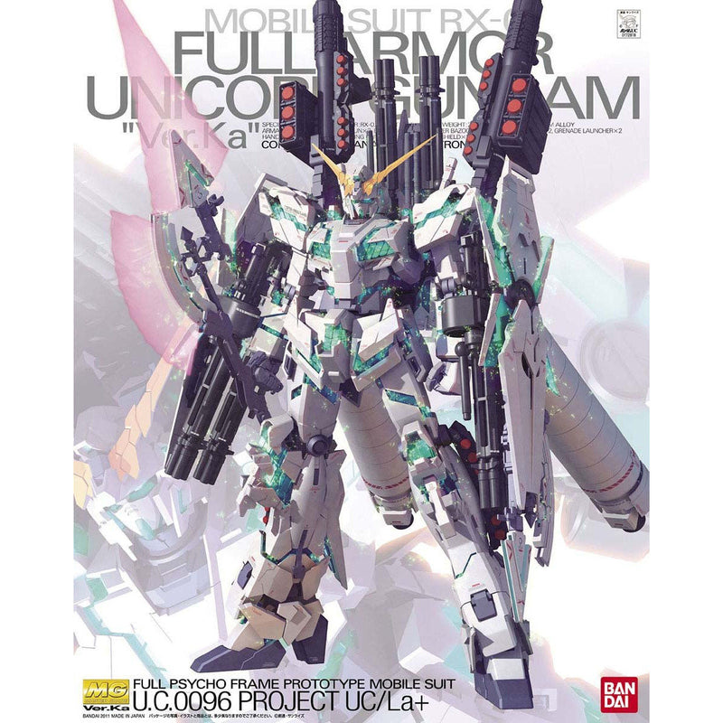 Bandai 2133286 1:100 MG RX-0 Full Armor Unicorn Gundam Ver.Ka Plastic Model Kit