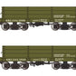 Bachmann 26534 On30 QMC Green 18' Low-Side Gondola #121235/121247 (Set of 2)