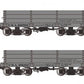 Bachmann 26533 On30 USA Gray 18' Low-Side Gondola #100701/101222 (Set of 2)
