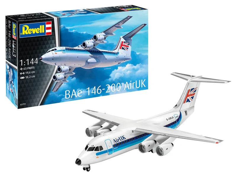 Revell of Germany 03791 1:144 BAe 146 RJ85 Passenger Airliner Plastic Model Kit