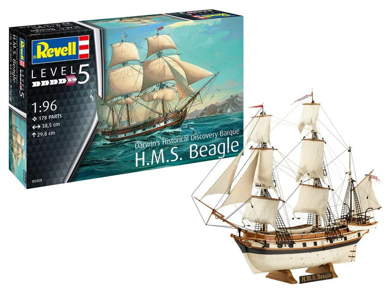 Revell of Germany 05458 1:96 H.M.S. Beagle Sailing Ship Plastic Model Kit
