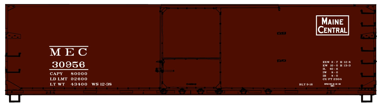 Accurail 4649 HO Maine Central 40' USRA Wood Double Sheathed Boxcar Kit #30956 LN/Box
