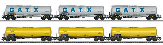 Marklin 46544 HO GATX Rail Bogie Tank Wagons (Set of 6) LN/Box