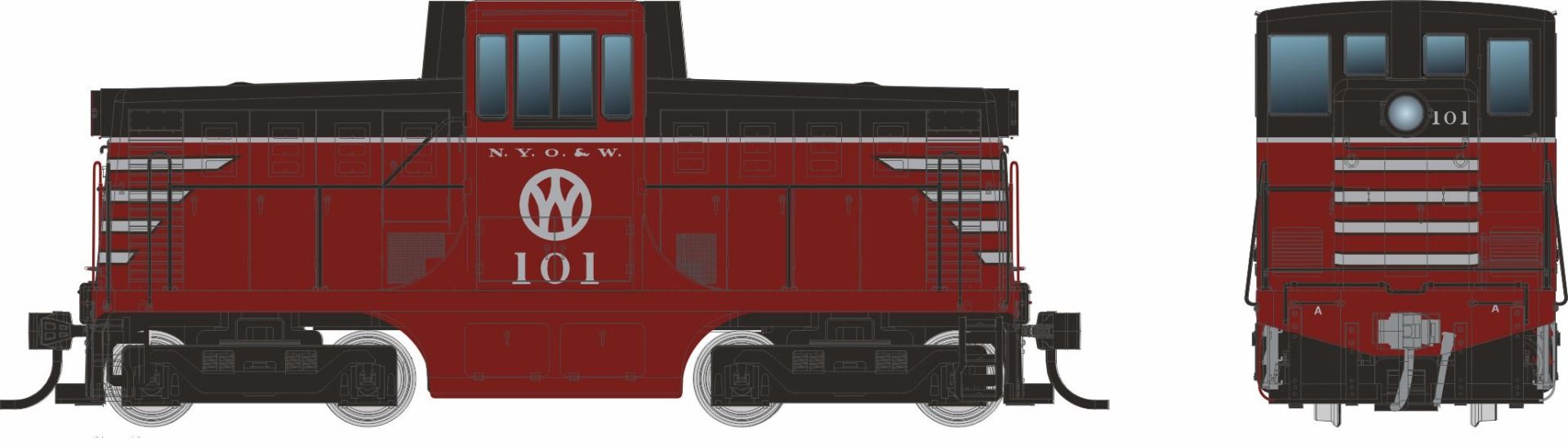 Rapido Trains 048560 HO NYO&W GE 44 Tonner Diesel Locomotive DC/DCC/Sound #104