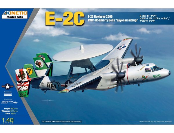 Kinetic 48066 1:48 E-2C Hawkeye 2000 VAW-115 Liberty Bells Military Plane Kit