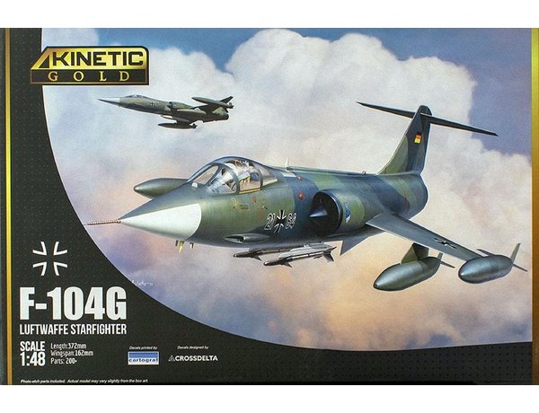 Kinetic 48083 1:48 Lockheed F-104G Luftwaffe Starfighter Military Plane Kit